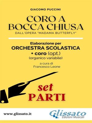 cover image of Coro a bocca chiusa--Orchestra scolastica (smim/liceo) set parti
